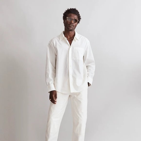 Madewell Men's White Casual Button Down Shirt - Picture 1 of 4